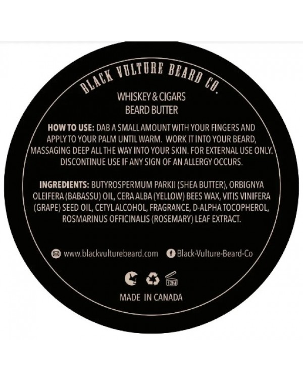 Black Vulture Beard Co. - Whiskey and Cigars Luxury Beard Butter