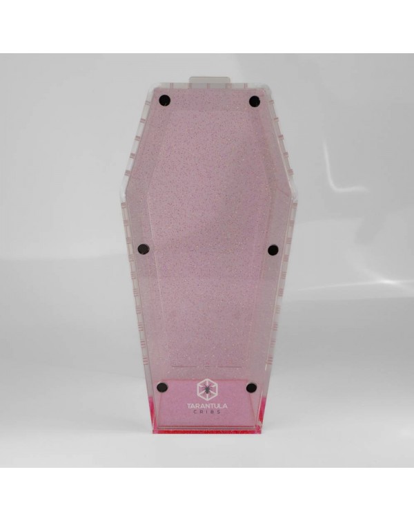 Tarantula Cribs - Mini Coffin - Pink Glitter 6''x3''x3''