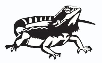 Bearded Dragon vinyl sticker (front view)