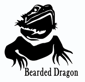 Bearded Dragon vinyl sticker head shot