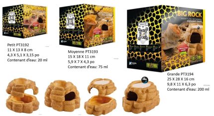 Exo Terra - Big Rock Ceramic Cave - with Lid