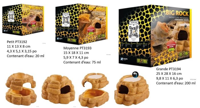 Exo Terra - Big Rock Ceramic Cave - with Lid