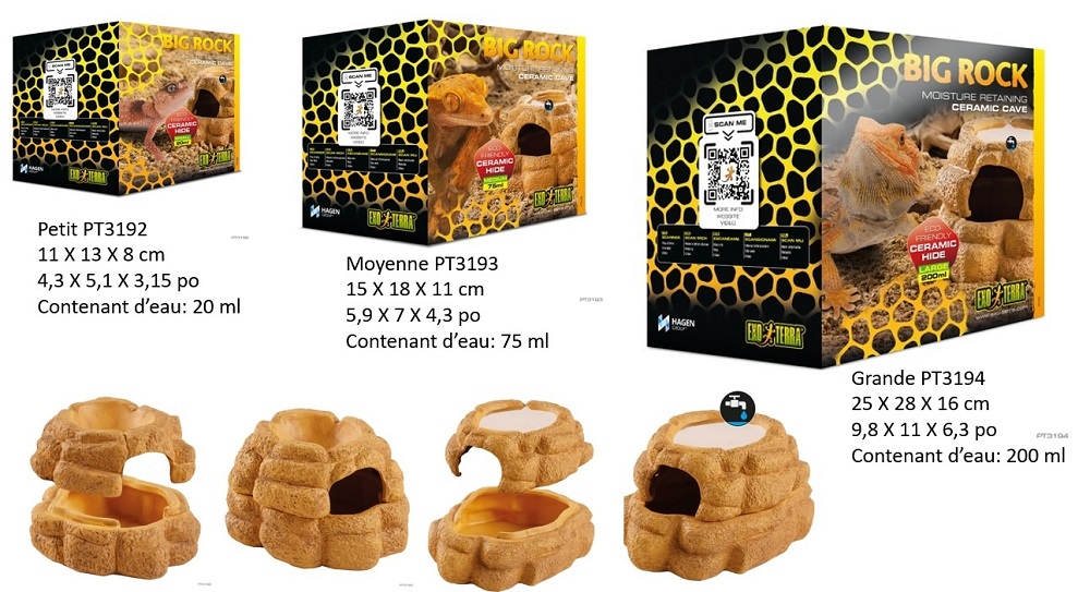 Exo Terra - Big Rock Ceramic Cave - with Lid Exo Terra - Big Rock Ceramic Cave - with Lid