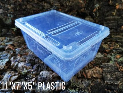 ReptiZoo - Hinged Lid Stackable Box -11x7x5 - Plastic