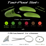 Tad Pool –Dark Green Cup Set  Suction