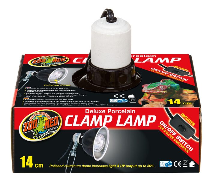 Zoomed Porcelain Clamp Lamp and Deluxe Procelain Brooder Lamp