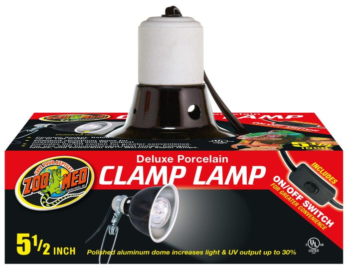 Zoomed Porcelain Clamp Lamp and Deluxe Procelain Brooder Lamp