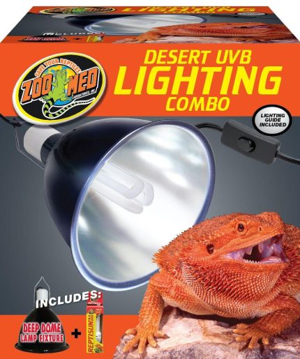 Zoomed - Deep Dome and UVB Light Lamp Fixture - large