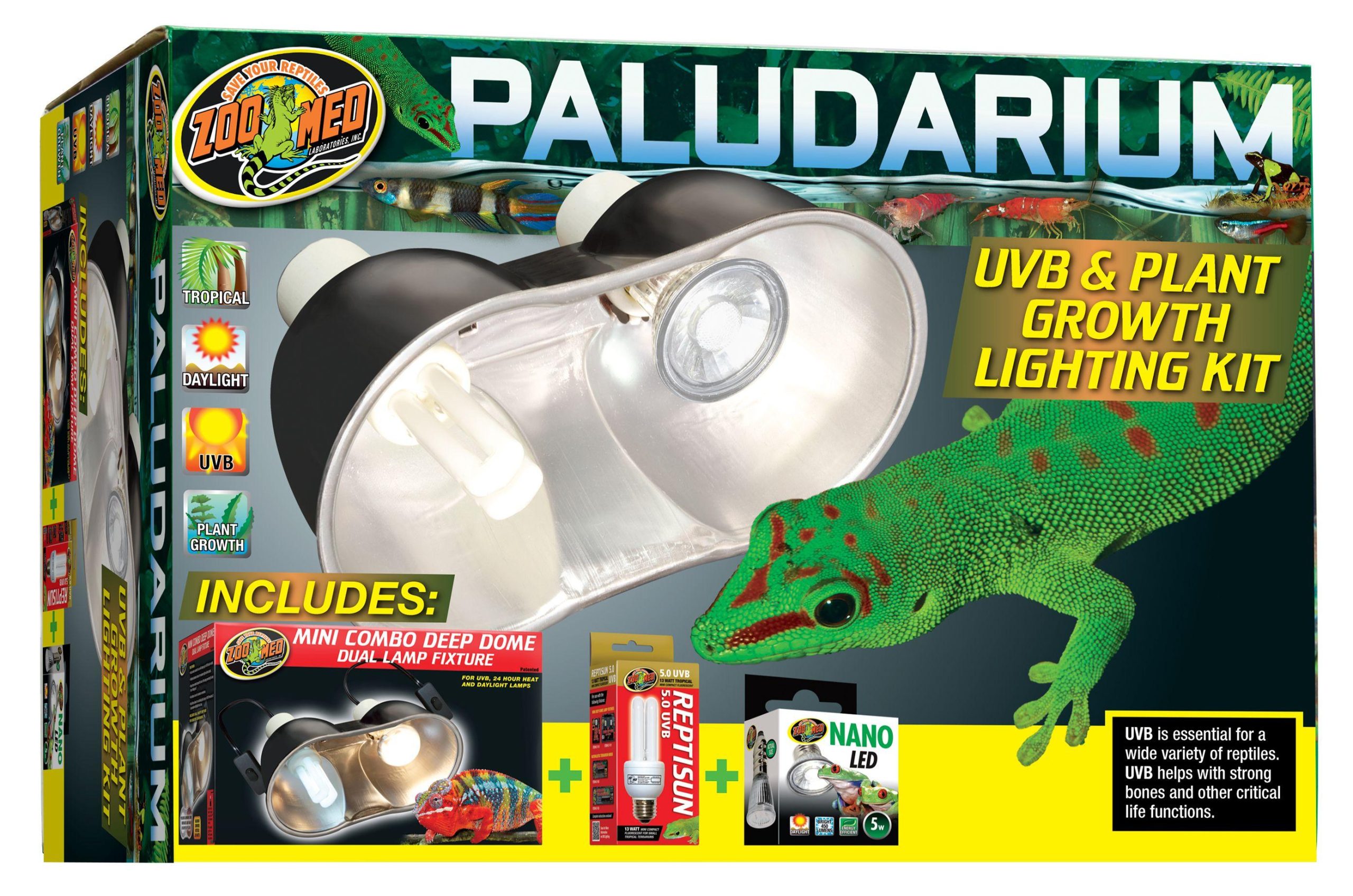 Zoomed Paludarium Kit d'éclairage UVB & croissance des plantes Zoomed Paludarium UVB & Plant Growth Lighting Kit