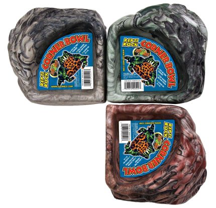 Zoomed Repti Rock Water Corner Bowl Dish